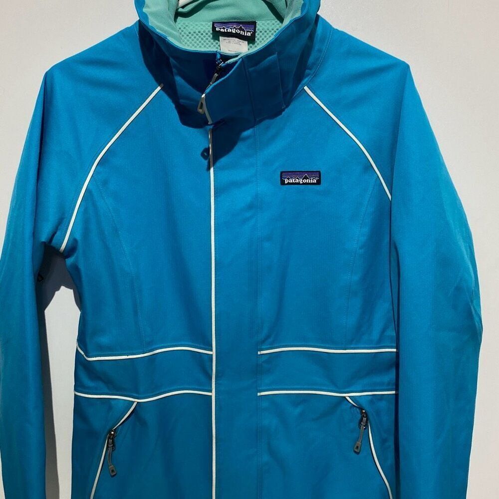 Patagonia Snowbelle Women's Blue Full Zip Long Sleeve‎ Hard Shell Jacket Size XS